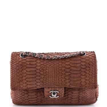 CHANEL Classic Double Flap Bag Python Medium