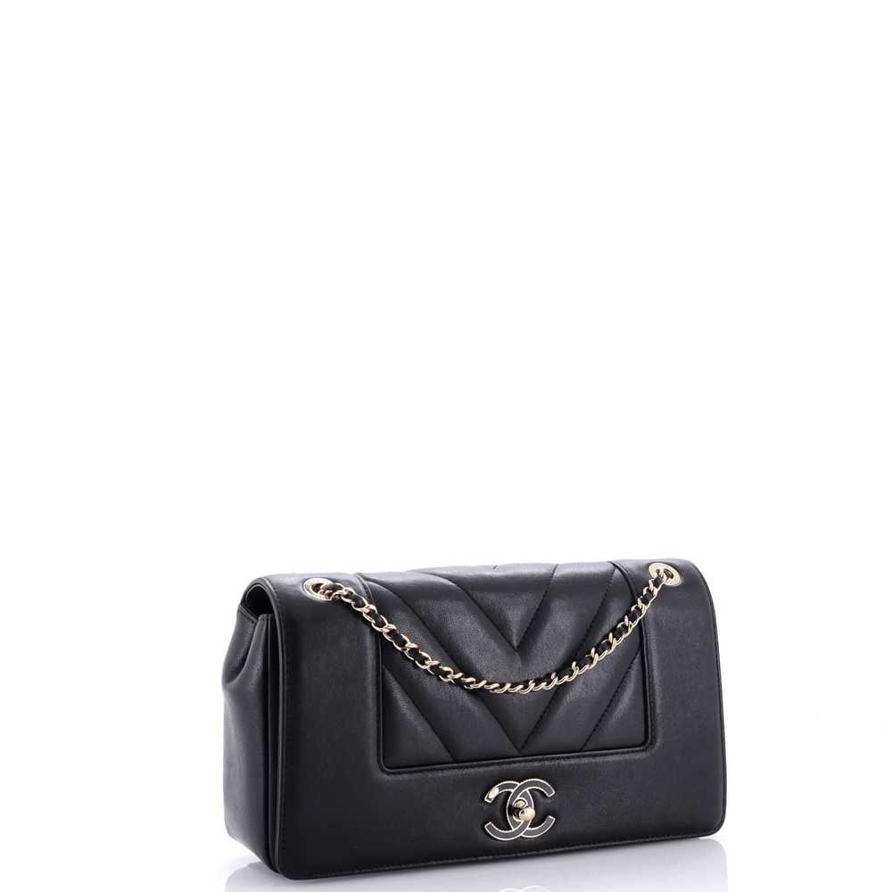 CHANEL Mademoiselle Vintage Flap Bag Chevron Shee… - image 3