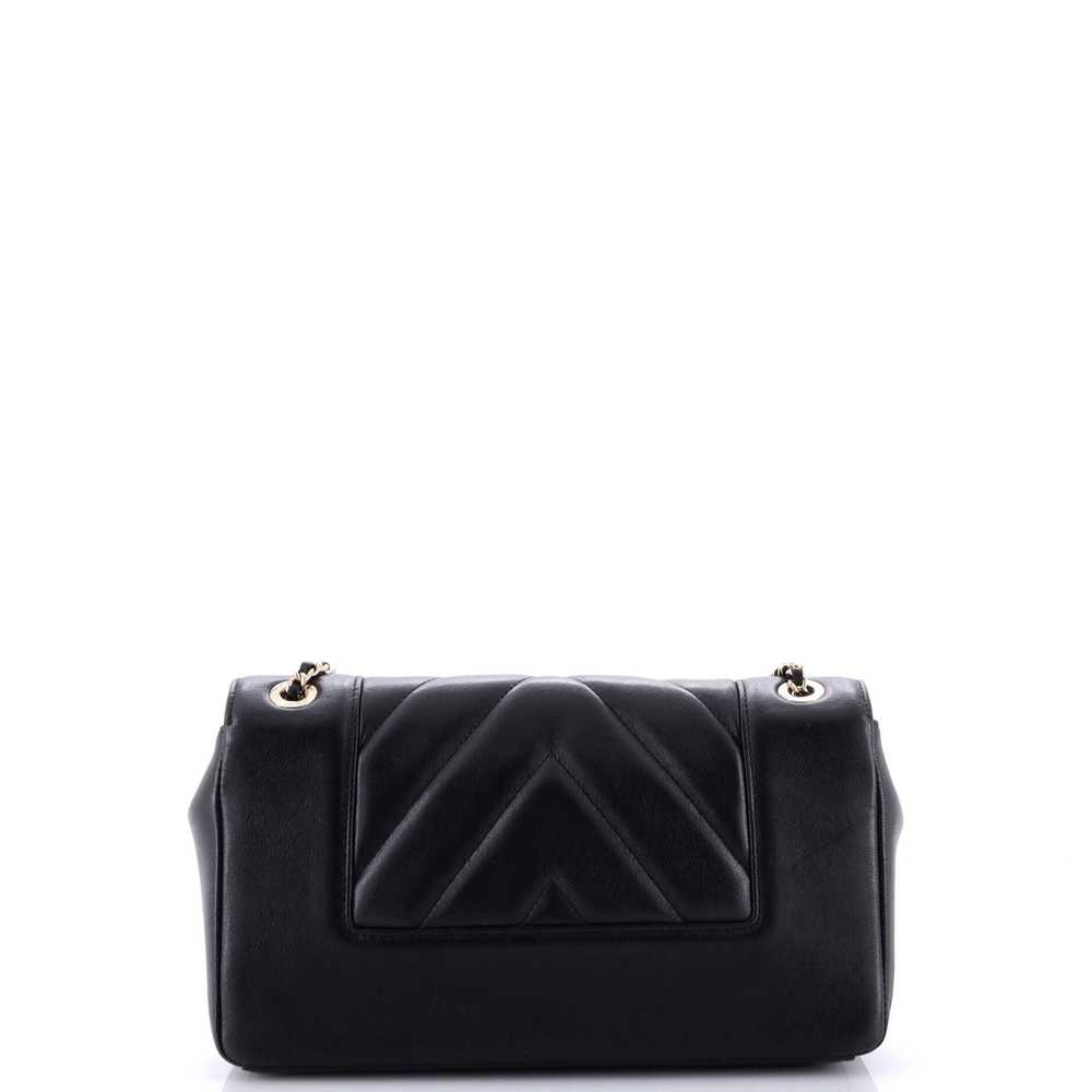 CHANEL Mademoiselle Vintage Flap Bag Chevron Shee… - image 4