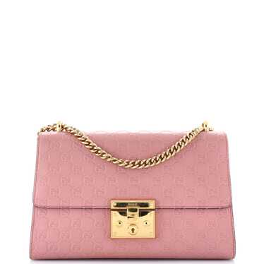 GUCCI Padlock Shoulder Bag Guccissima Leather Medi