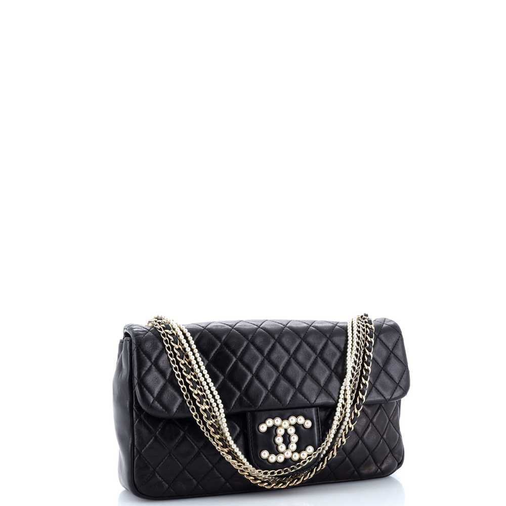 CHANEL Westminster Pearl Chain Flap Bag Quilted L… - image 2