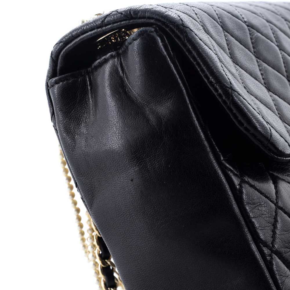 CHANEL Westminster Pearl Chain Flap Bag Quilted L… - image 7