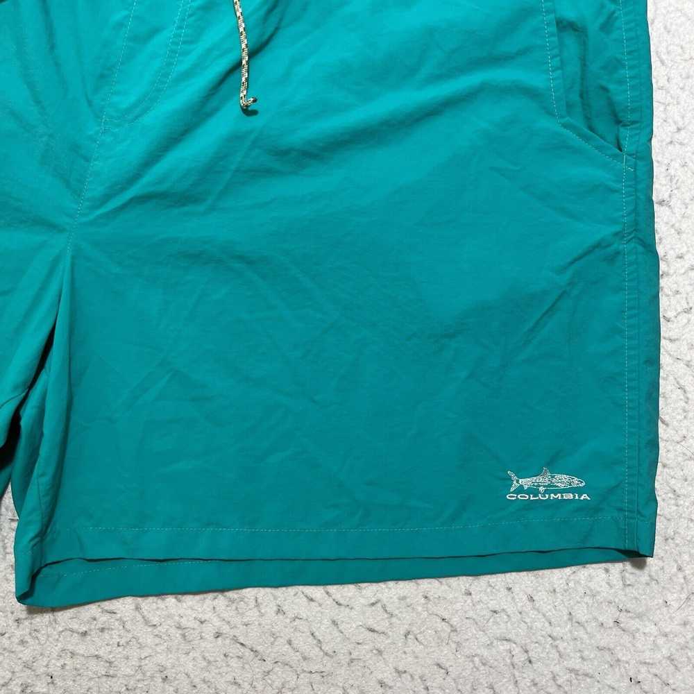 Columbia Columbia PFG Packable Teal Blue Lined Sw… - image 2