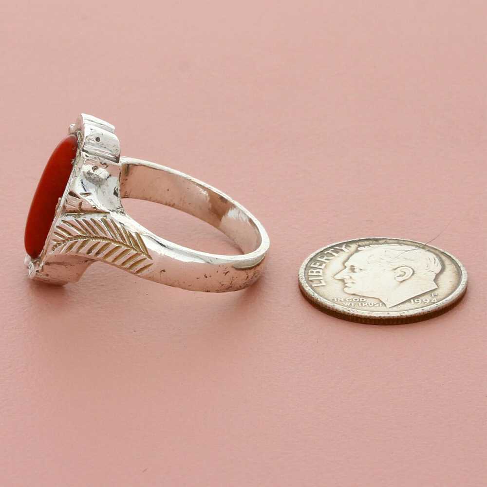 Sterling Silver sterling silver hand made carved … - image 2