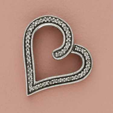 Sterling Silver sterling silver diamond accent hea