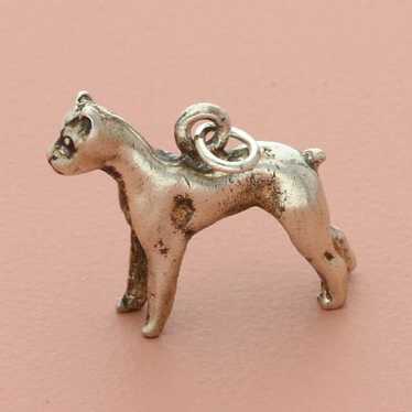 Sterling Silver sterling silver 3d boxer dog charm