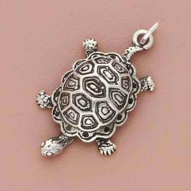 Sterling Silver sterling silver vintage 3d turtle 