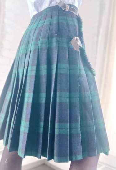 Scottish tartan box pleat skirt