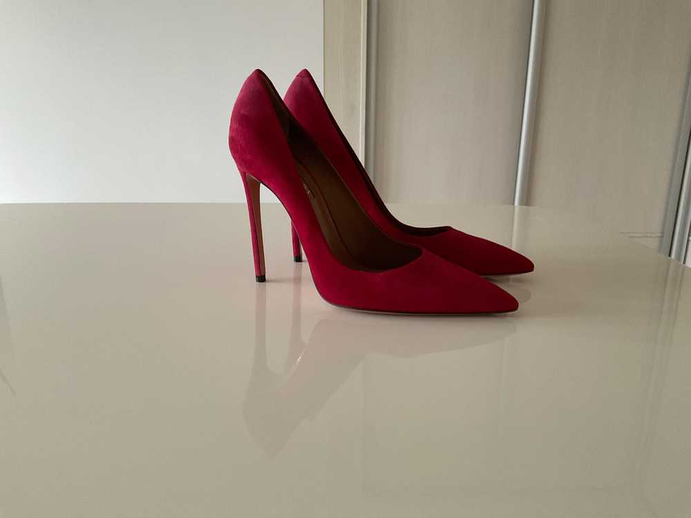 Product Details Claret Red 11Cms Heel Suede Pumps - image 2