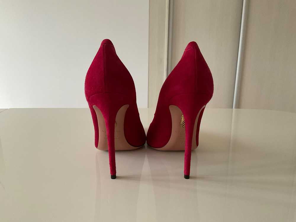 Product Details Claret Red 11Cms Heel Suede Pumps - image 4