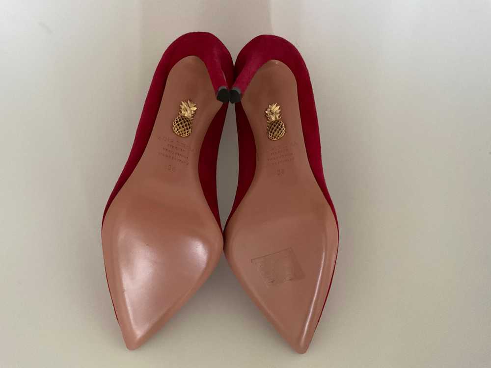 Product Details Claret Red 11Cms Heel Suede Pumps - image 5