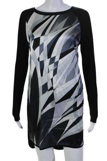 Emilio Pucci Womens Silk Long Sleeves Sweater Dres