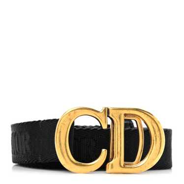 CHRISTIAN DIOR Nylon 20mm Saddle Belt Black