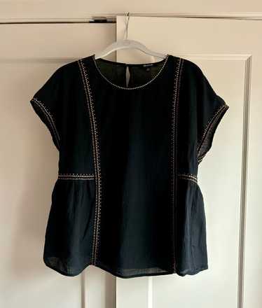 Madewell Embroidered Crewneck Folk Top (M) | Used,