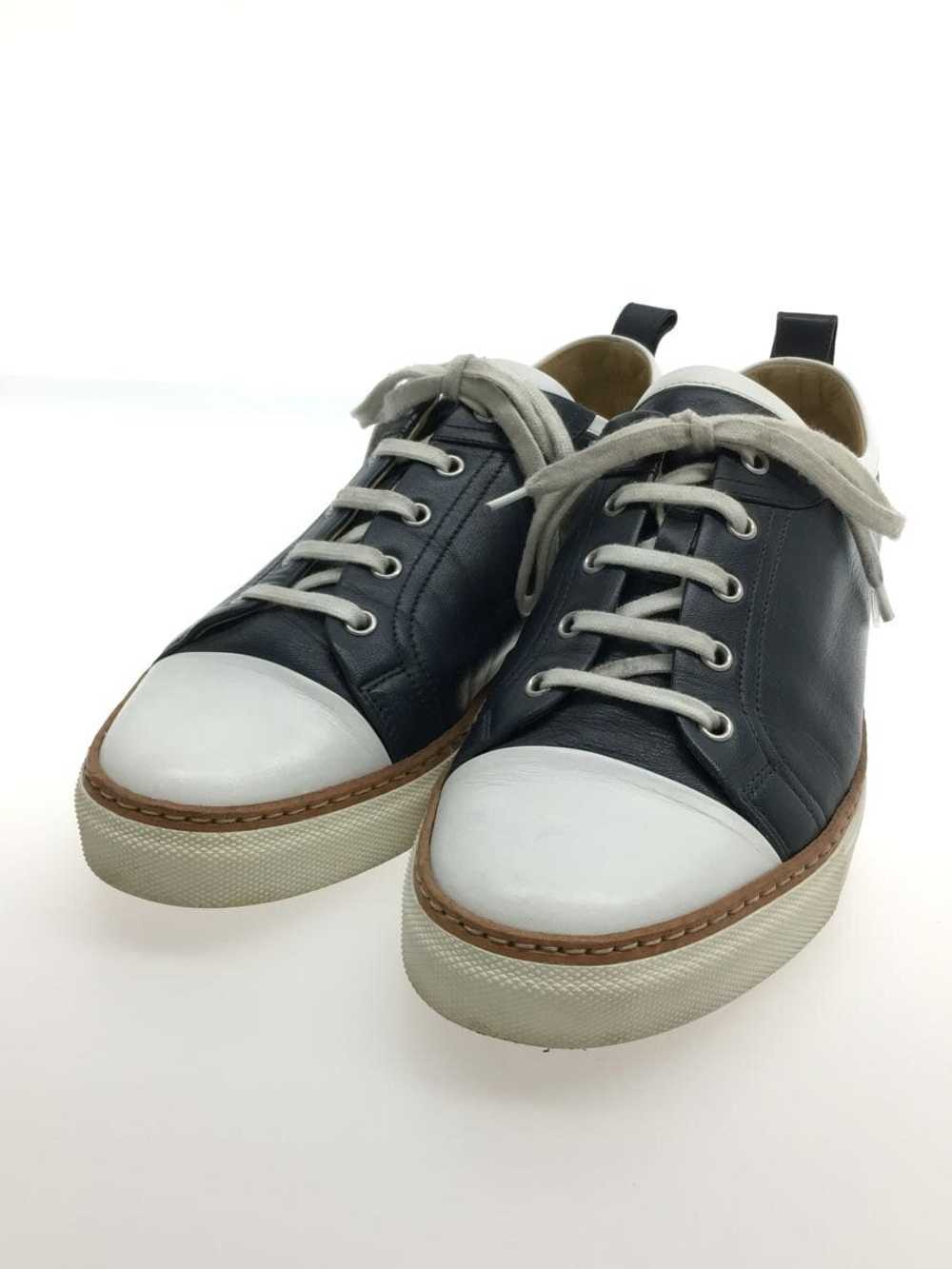 HERMES low-cut sneakers 42.5 navy white leather - image 2