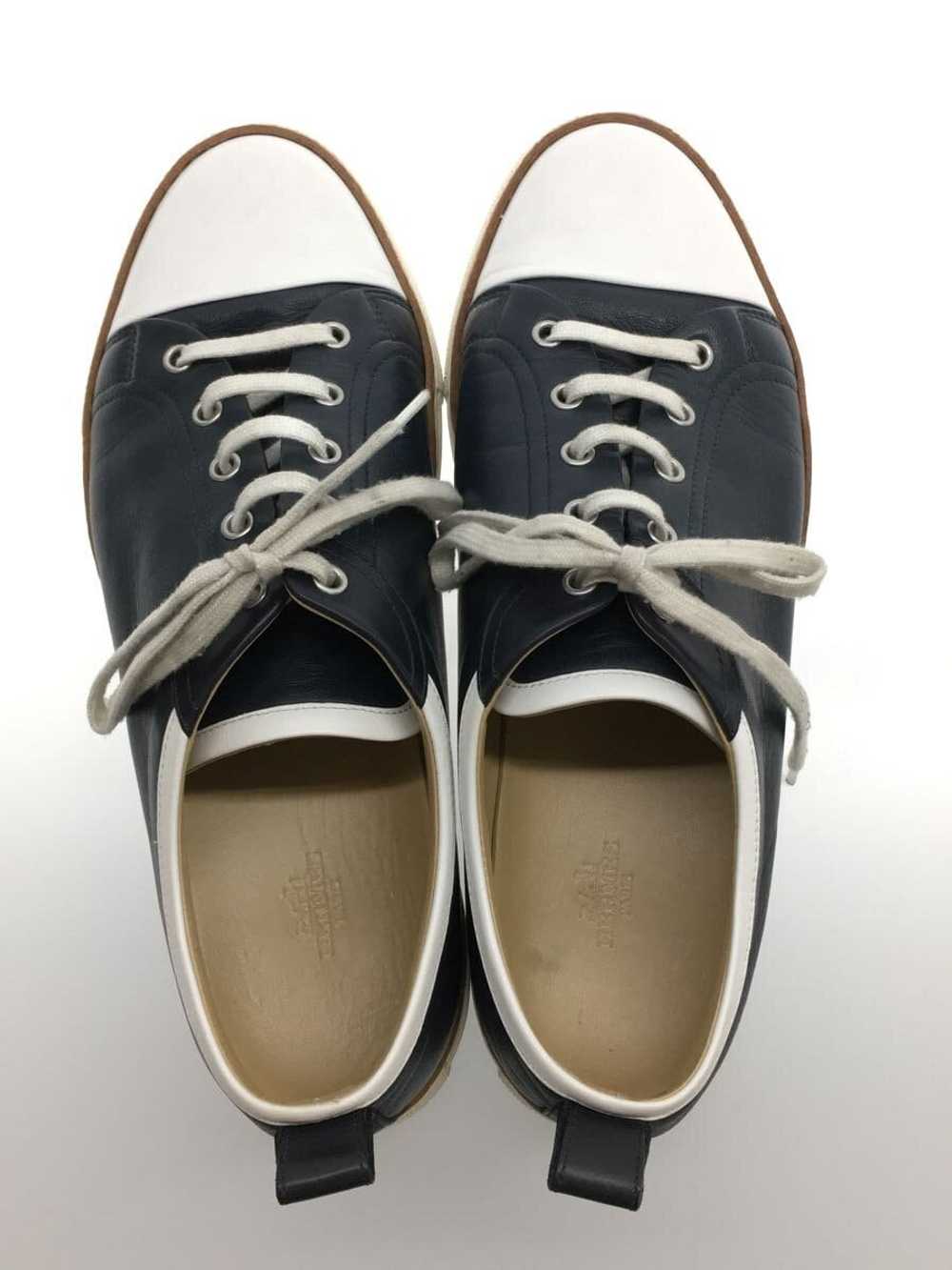 HERMES low-cut sneakers 42.5 navy white leather - image 3