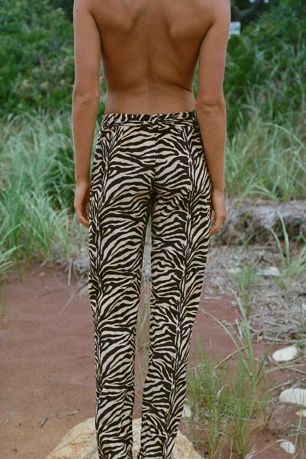 Zebra Print Pants Selected By Pre Loved - image 1