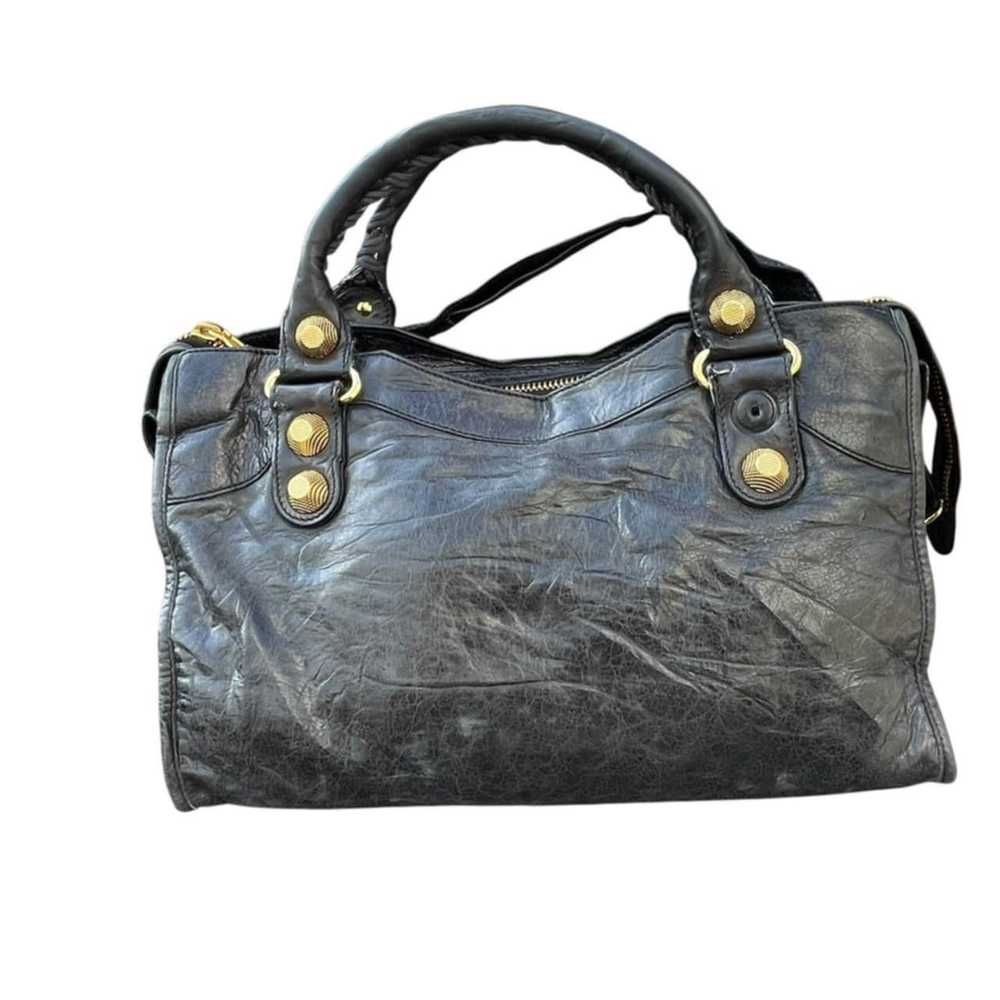 Balenciaga × Vintage BALENCIAGA Black Leather Gia… - image 3