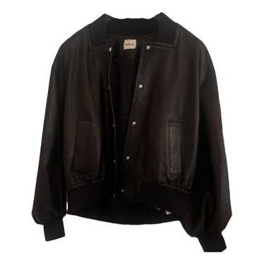 関税・送料込 KHAITE Spencer Jacket レザー ジャケット KHAITE Spencer wool-blend felt and leather bomber jacket