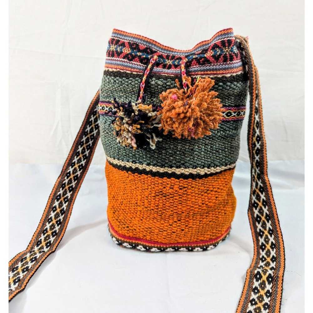 Peruvian Alpaca Crossbody Bag Colorful Boho Triba… - image 2