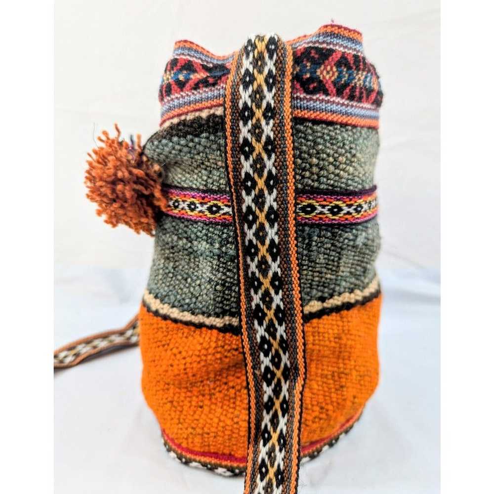 Peruvian Alpaca Crossbody Bag Colorful Boho Triba… - image 5