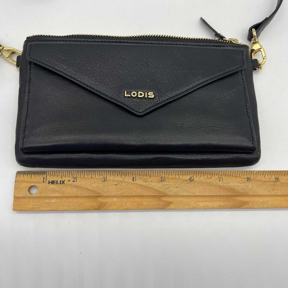 LODIS Women Crossbody Purse Black Leather Small H… - image 4