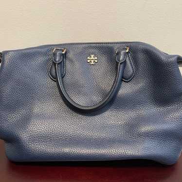 Tori Burch Navy Blue Leather Handbag - image 1