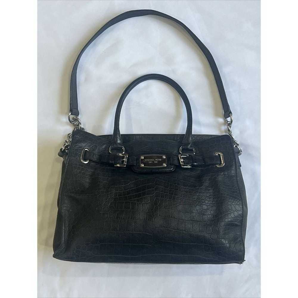 Michael Kors Large Hamilton Crocodile Black Tote … - image 5