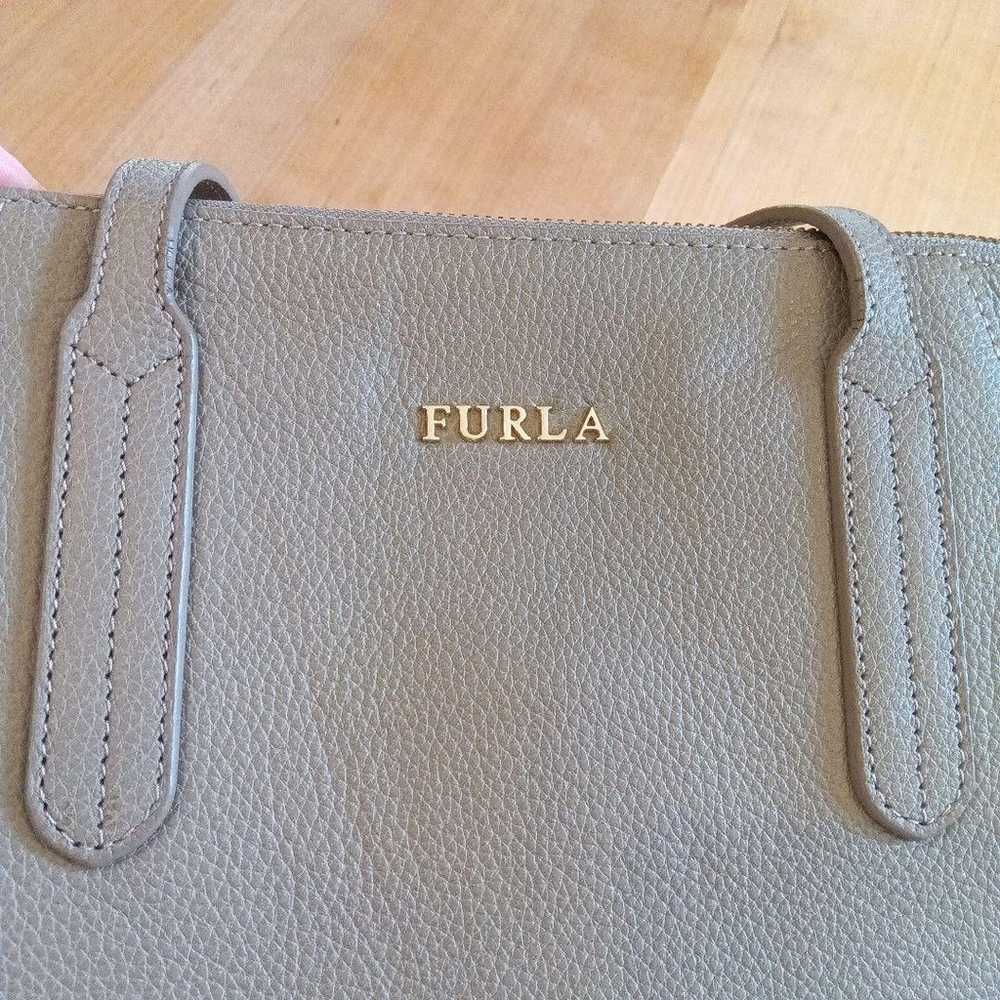 FURLA ☆ Gray ☆ Leather ☆ Tote Bag - image 2