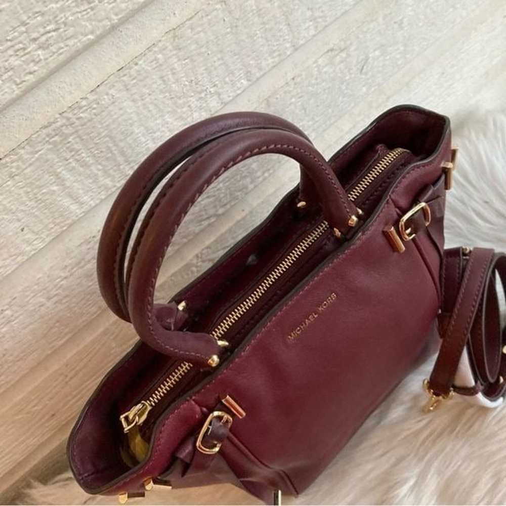 MICHAEL KORS Burgundy Leather Amelia Bedford Hami… - image 3