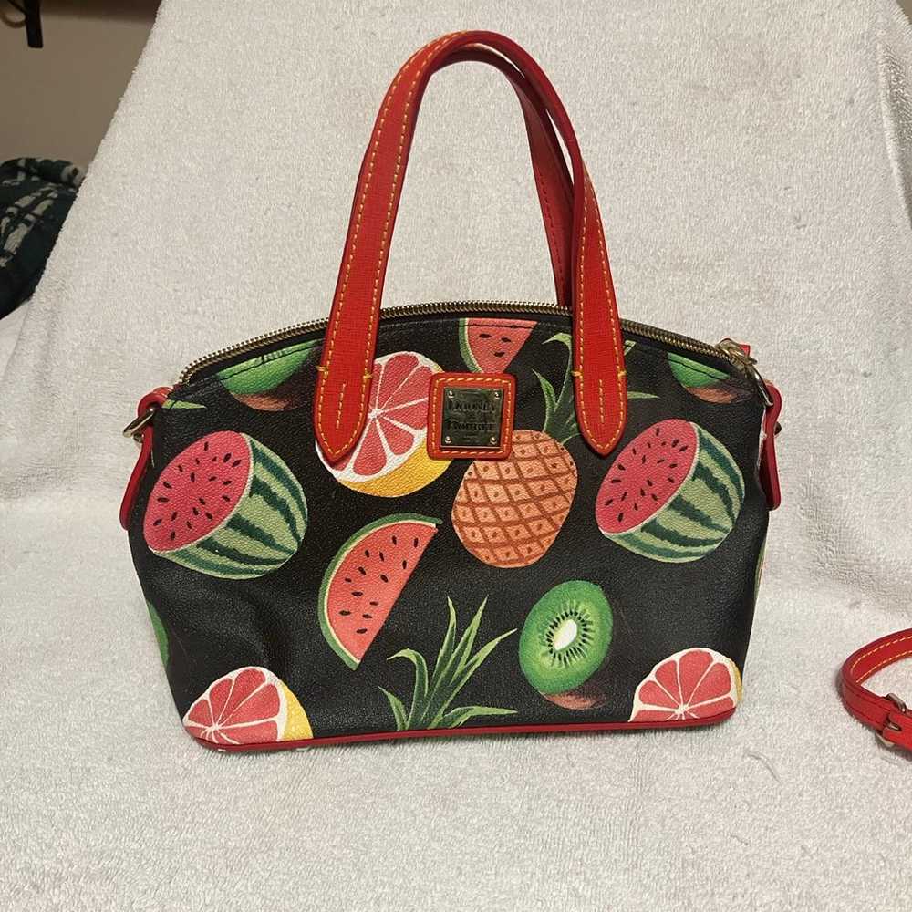 Dooney And Burke Tote Purse Tropical Fruit - image 2