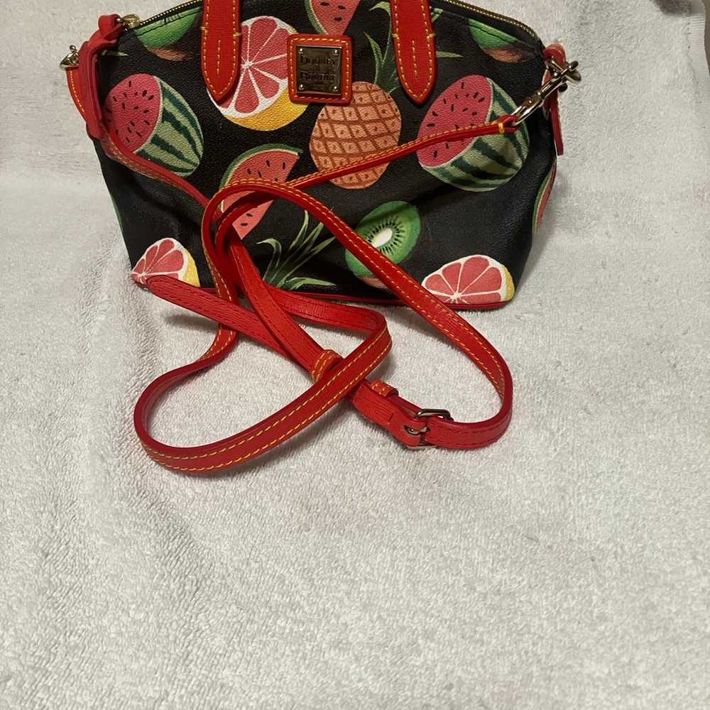 Dooney And Burke Tote Purse Tropical Fruit - image 5