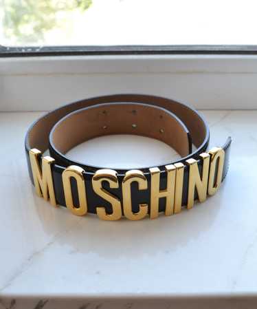 Black × Brave Belt × Moschino MOSCHINO Belt Leathe