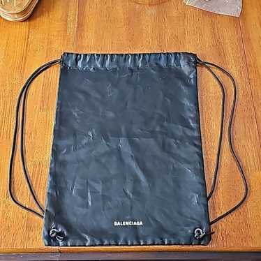 Balenciaga Backpack Black Nylon Drawstring Style