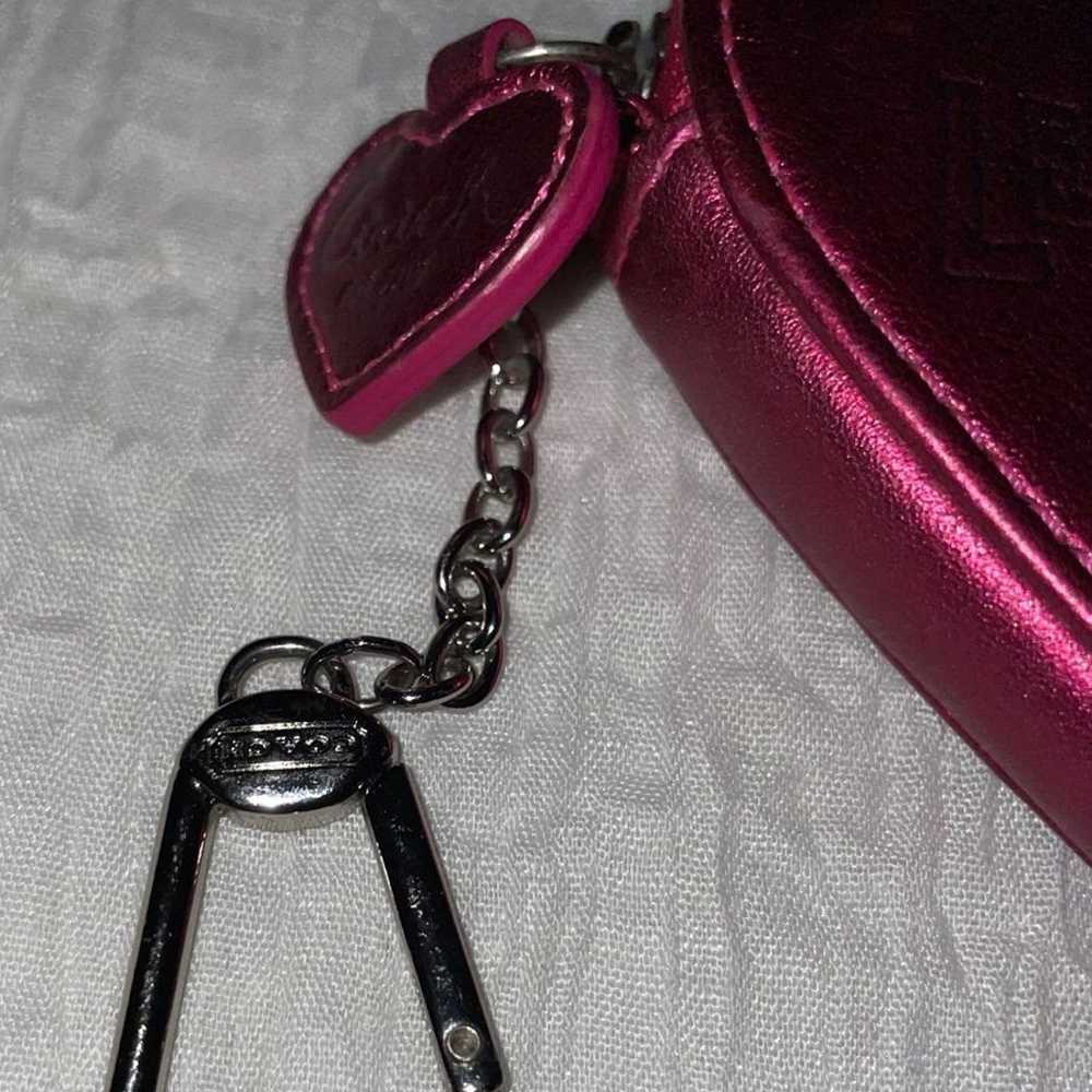 COACH POPPY METALLIC PINK LEATHER COIN KEYRING CH… - image 3