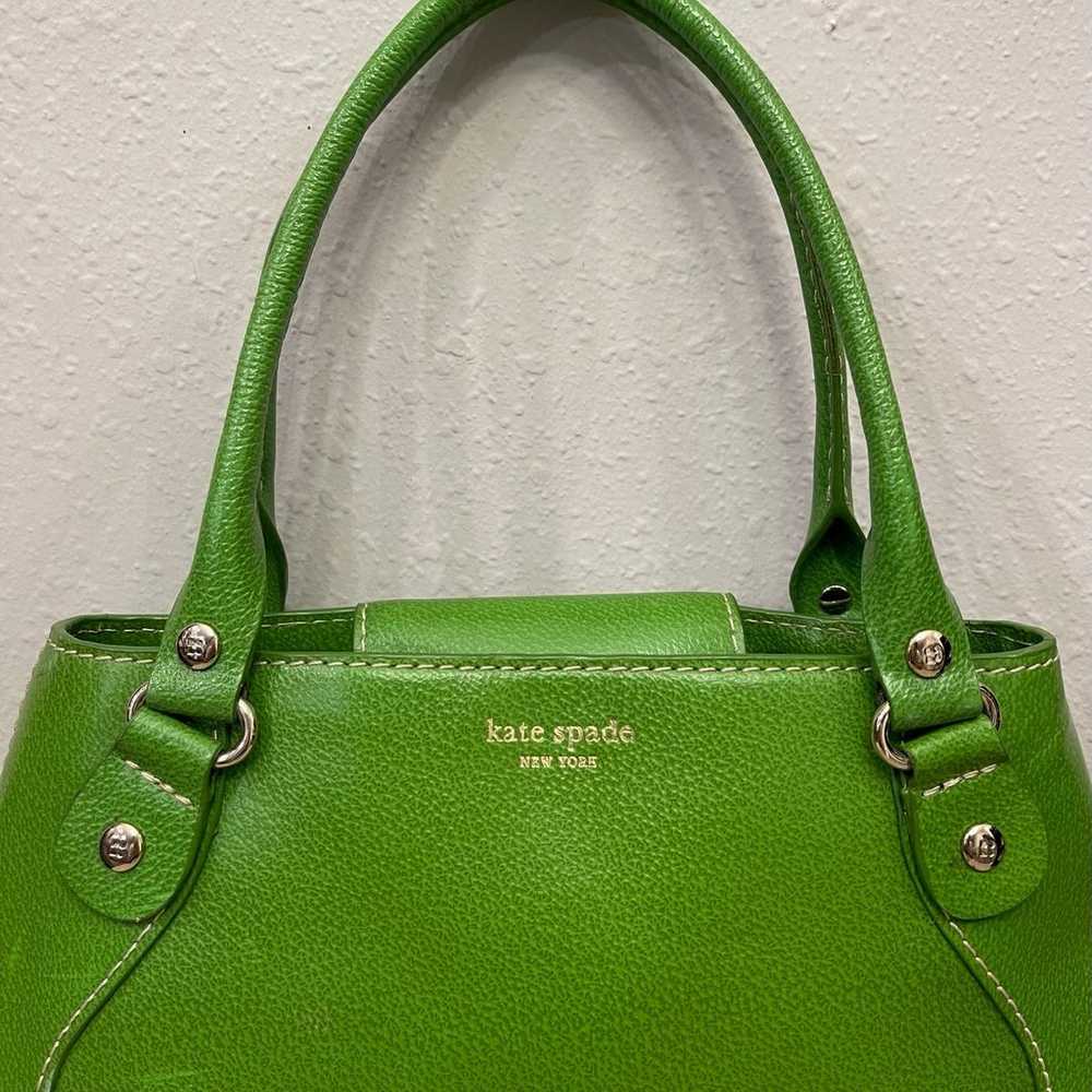 Kate Spade RARE GREEN Leather Shoulder Bag - image 3