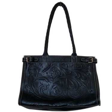 Patricia Nash Black Embossed Leather Purse