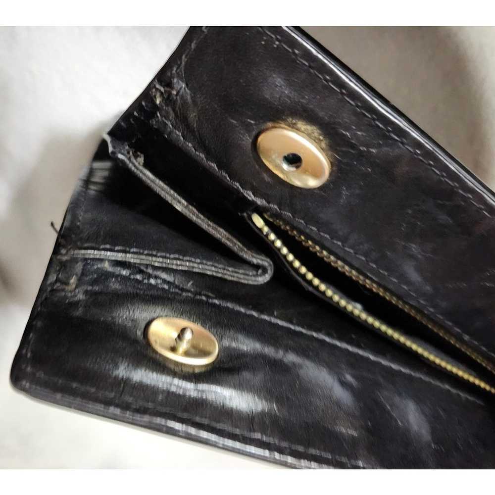 Vintage Black Leather Bloomingdale Made Italy Clu… - image 7