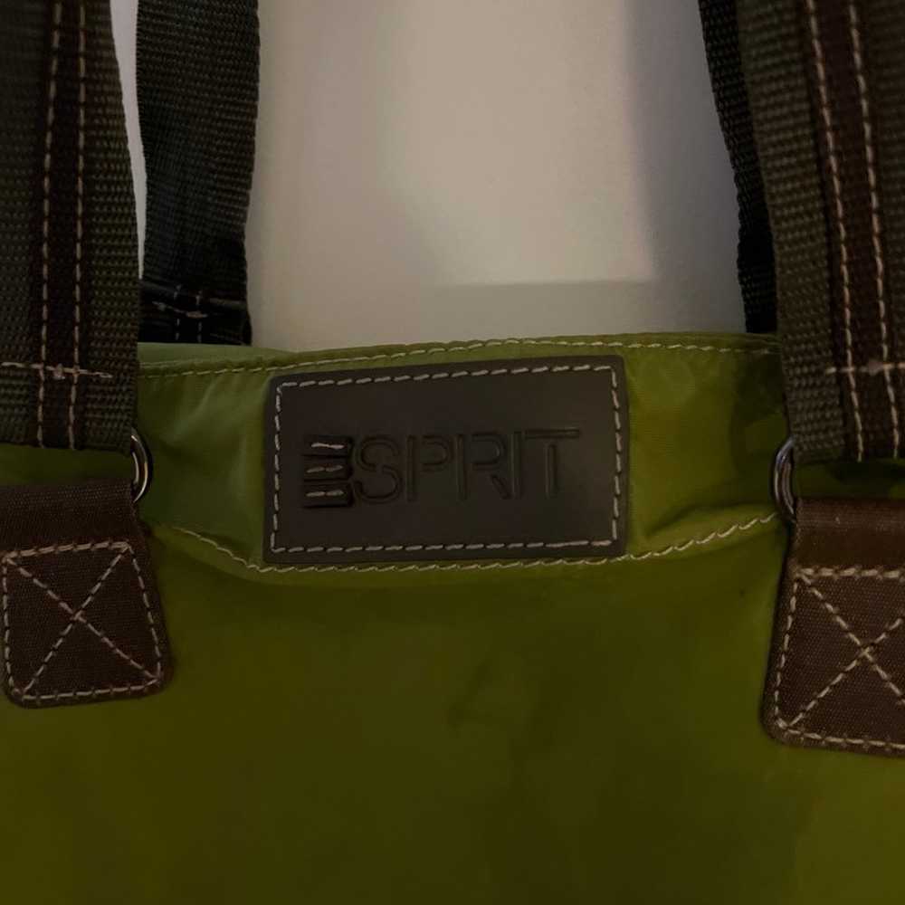 ESPRIT  Logo Green Tote  Vintage 80s 90s - image 2