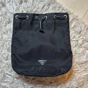 Excellent condition PRADA drawstring pouch, black.