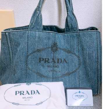 Prada Canapa Tote Bag with Card