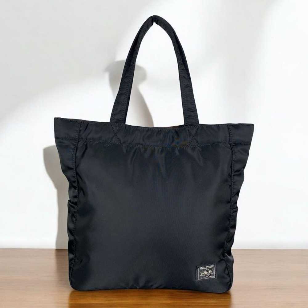 Almost unused / PORTER / CREAM TOTE BAG / Black - image 3