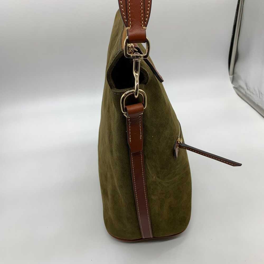 Dooney & Bourke Olive Suede Large Sac Women Handb… - image 10