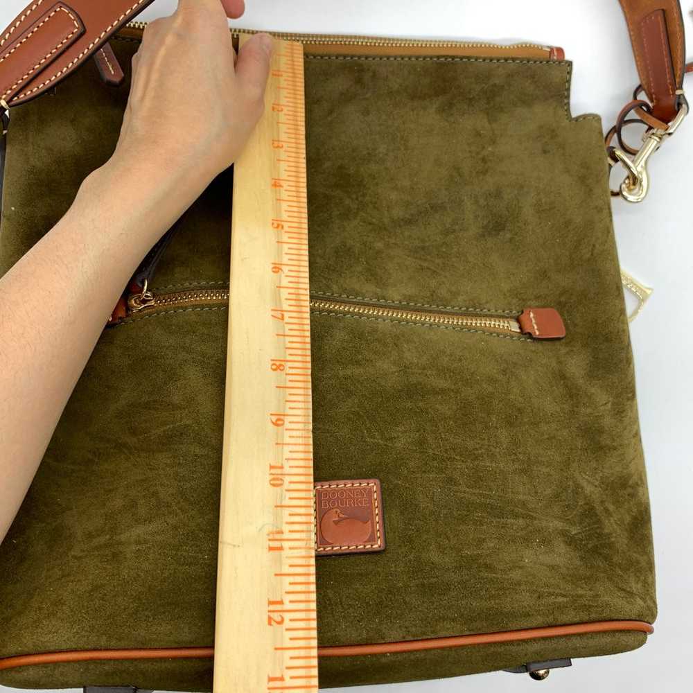 Dooney & Bourke Olive Suede Large Sac Women Handb… - image 6