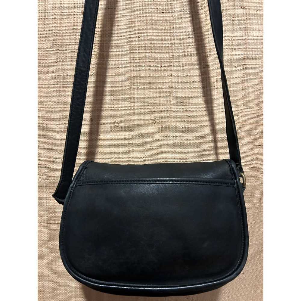 Vintage Coach Prarie 9954 crossbody black leather… - image 3