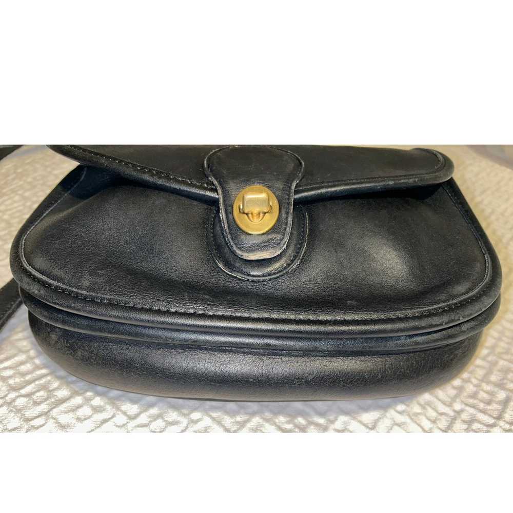 Vintage Coach Prarie 9954 crossbody black leather… - image 5