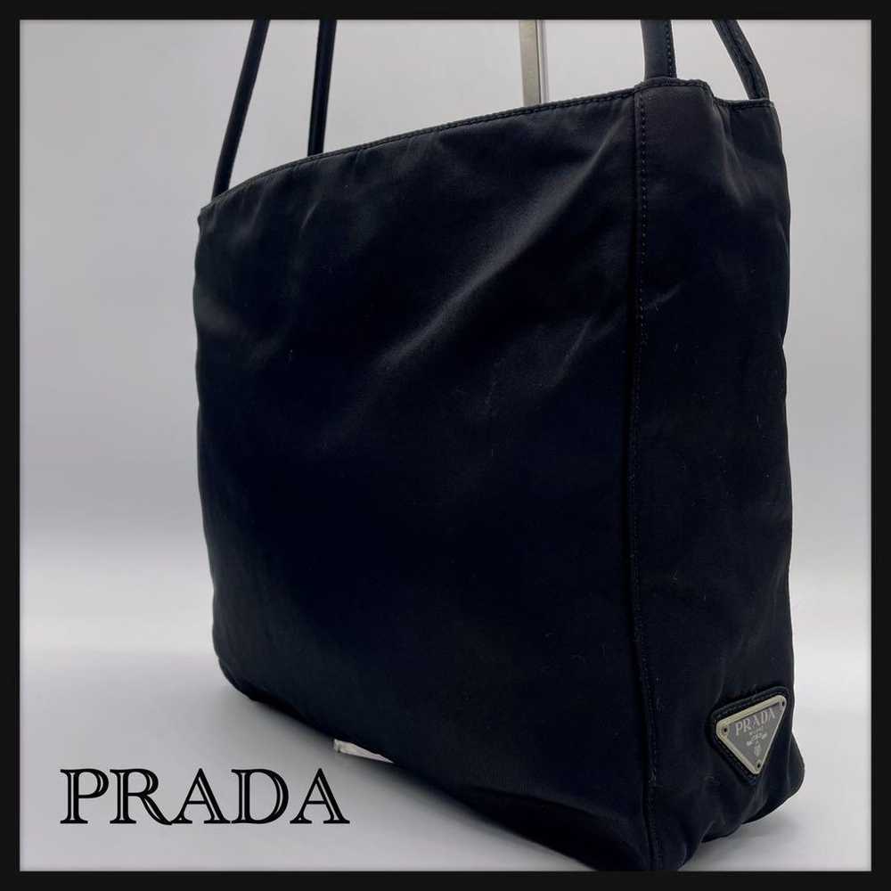 【Beautiful Condition】PRADA Triangle Logo Tote Bag… - image 1