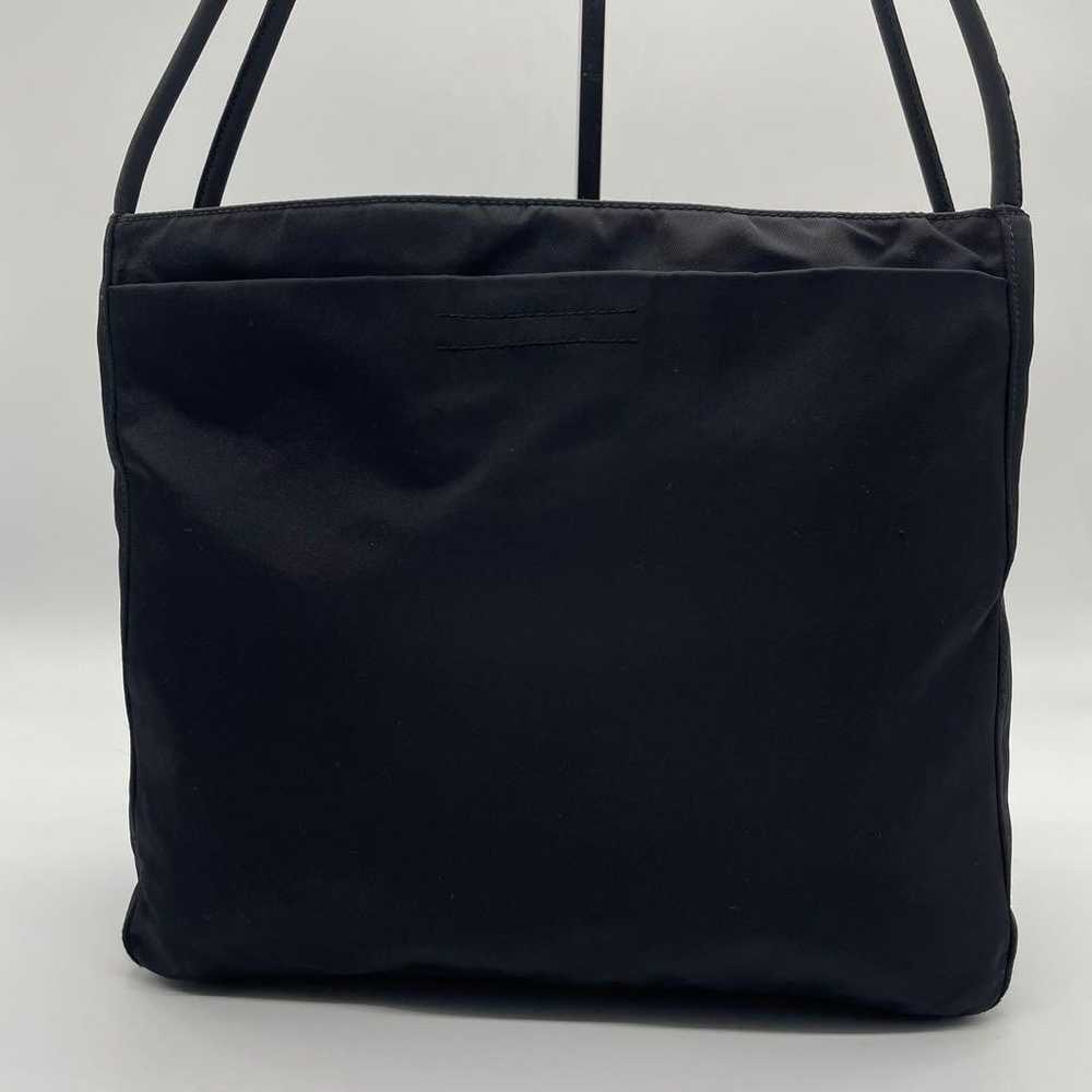 【Beautiful Condition】PRADA Triangle Logo Tote Bag… - image 3