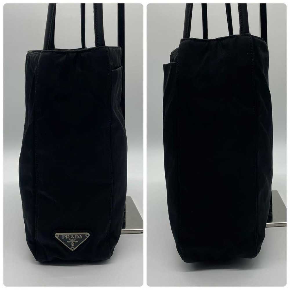 【Beautiful Condition】PRADA Triangle Logo Tote Bag… - image 4