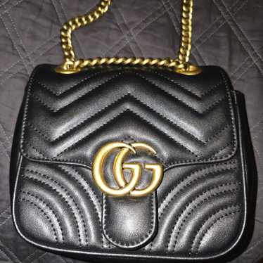 Gucci Black leather  Jumbo GG Crossbody - image 1